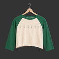 Men’s Hand-Cropped Green Baseball Tee