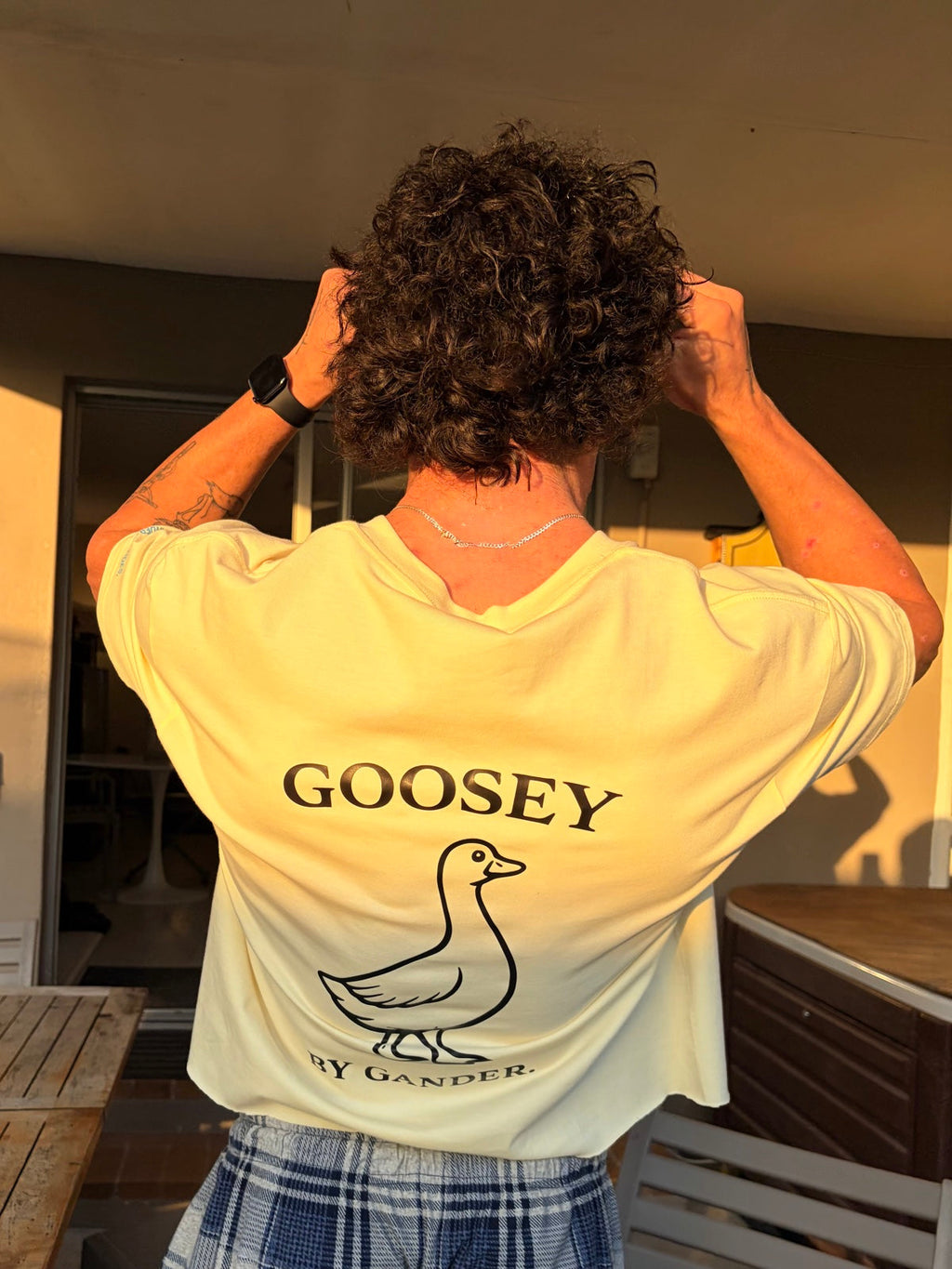 Yellow Goosey oversized tee back in the original editorial